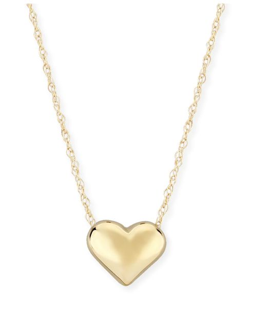 Macy's Metallic Puffed Heart Necklace Set