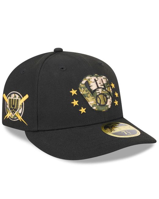 KTZ Black San Francisco Giants 2024 Armed Forces Day Low Profile 59fifty Fitted Hat for men