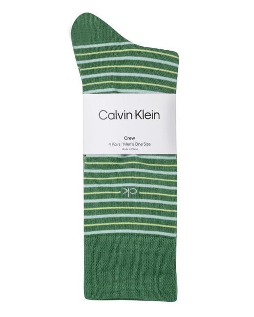 Calvin Klein Green 4-pack Assorted Crew Socks Set for men