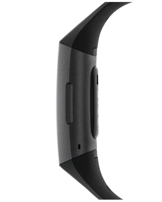 fitbit charge 3 unisex black elastomer band touchscreen smart watch 22.7 mm