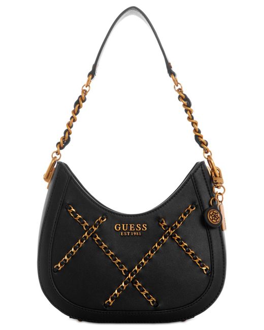 Guess Black Abey Small Hobo Bag