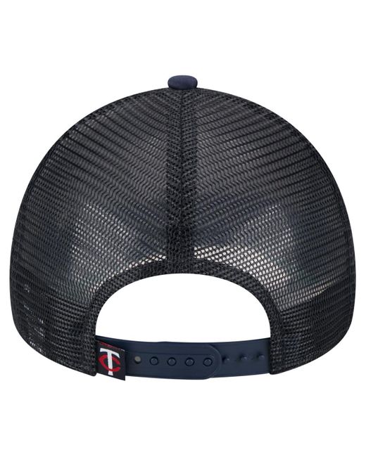 KTZ Blue White/navy Minnesota Twins Distressed 9forty A-frame Adjustable Trucker Hat for men