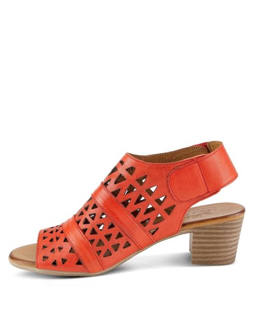Spring Step Red Dorotha Ankle Strap Sandal
