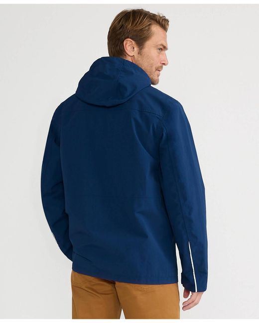 Lands' End Blue Squall Waterproof Rain Jacket for men