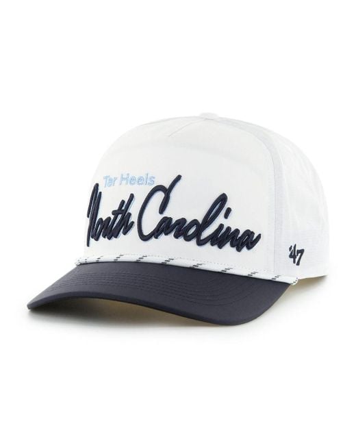 47 Brand White North Carolina Tar Heels Chamberlain Hitch Adjustable Hat for men