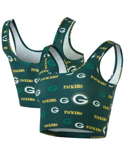 Concepts Sport Green Bay Packers Mosaic Allover Print Bralette