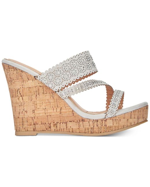 lyst callisto sofiya platform wedge sandals in gray save 5 lyst callisto sofiya platform wedge sandals in gray save 5