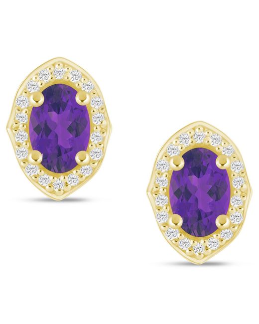 Macy's Metallic Gemstone And Diamond ((1/5 Ct. T.w.