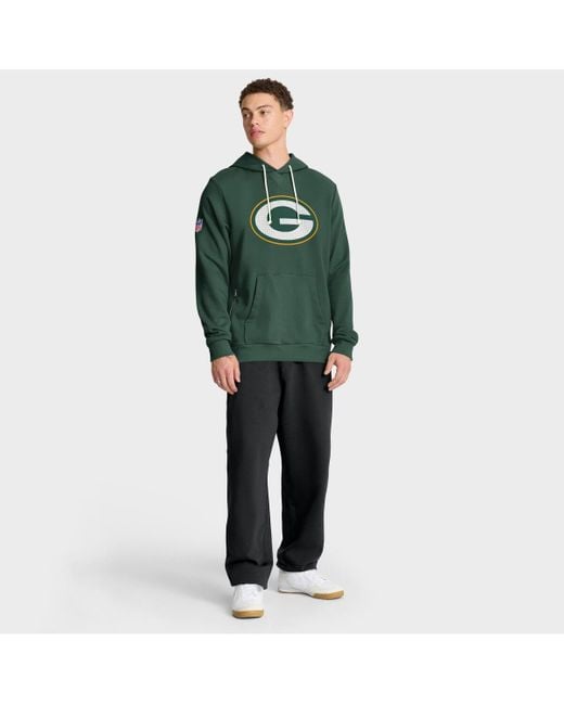 Nike Green Bay Packers Sideline Standard Issue Initial Home Dri-fit Hoodie for men