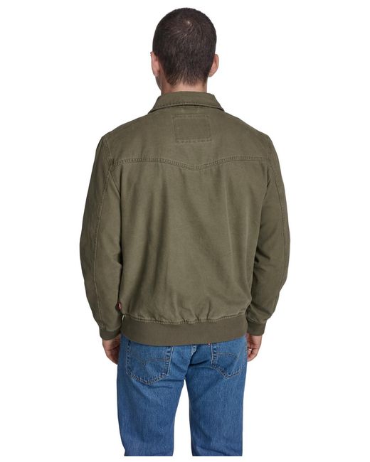 Levi's Green Cotton Western Bomber Jacket for men