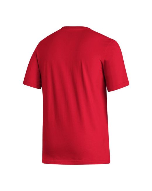 Adidas Red Manchester United Crest T-shirt for men