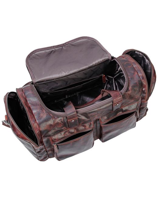 Mancini Brown Large Duffle Bag for men