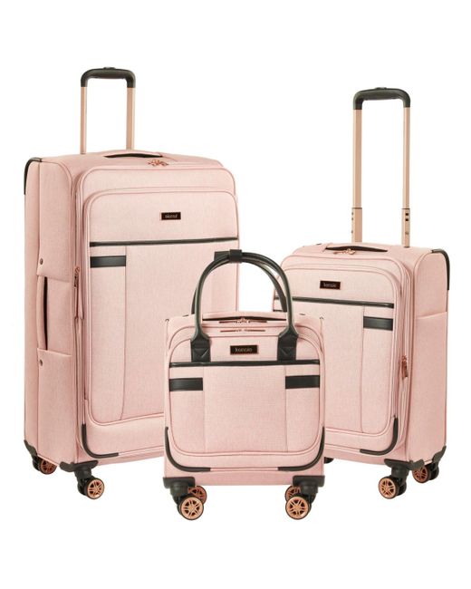 Kensie Hudson Expandable Rolling Softside luggage Set in Pink Lyst