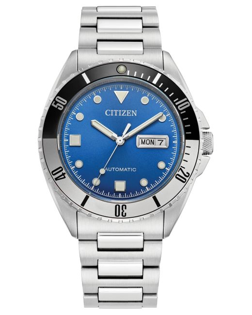 Citizen Blue Automatic Sport Luxury Stainless Steel Bracelet Watch 42mm for men