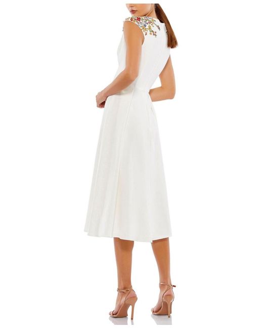 beaded cap sleeve a line midi dress Beaded Cap Sleeve A Line Midi Dress main image 1