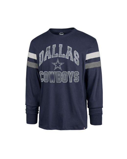 47 Brand Navy Dallas Cowboys Irving Long Sleeve T-shirt in Blue