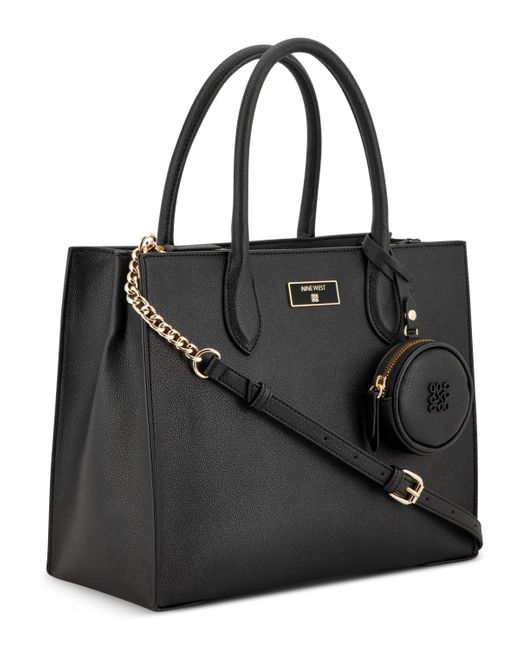 Nine West Black Magdalina Triple Compartment Shopper Bag