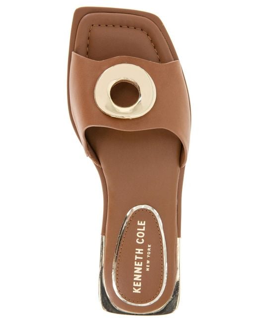 Kenneth Cole Brown Asher Flat Sandals
