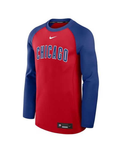Nike Red/navy Boston Red Sox Authentic Collection Game Time Raglan Performance Long Sleeve T-shirt for men
