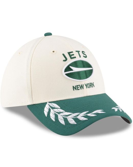 KTZ Cream/green New York Jets 2025 Nfl Draft 39thirty Flex Hat for men