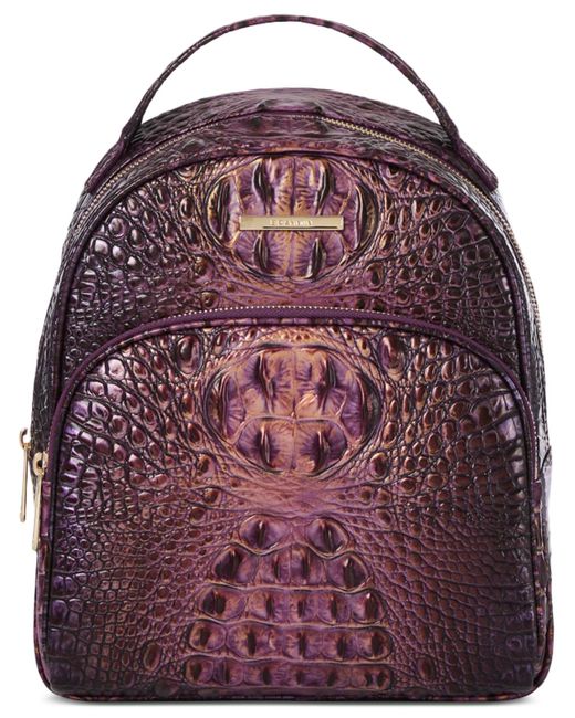 Brahmin Chelcy Melbourne Embossed Leather Backpack in Purple Lyst