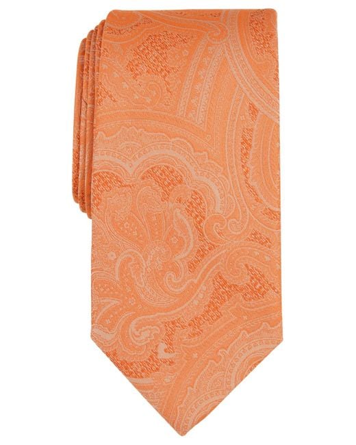 Michael Kors Orange Farington Paisley Tie for men