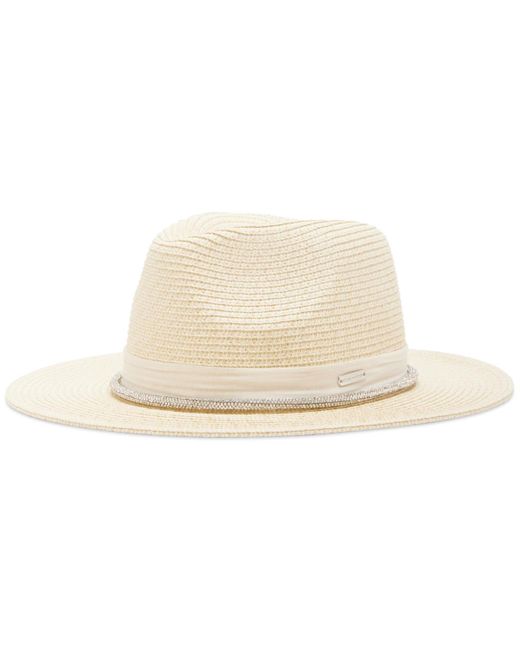 Steve Madden Natural Embellished Panama Hat
