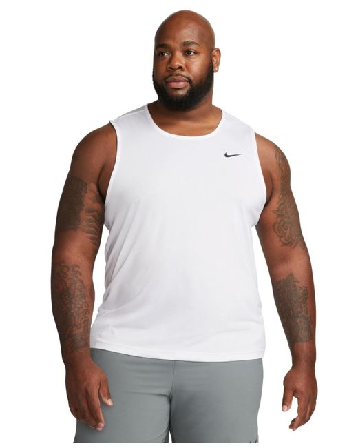 Nike White Ready Relaxed-fit Dri-fit Fitness Tank for men