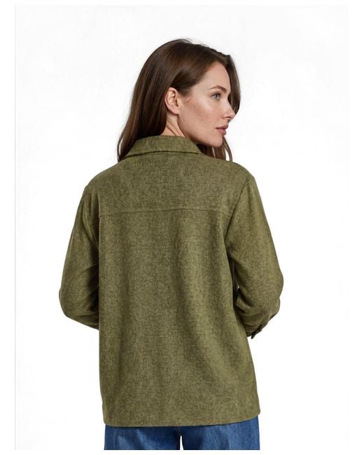 Masai Green Button-down Shacket