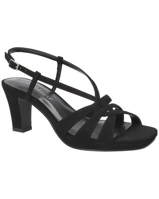 Easy Street Black Valorie Square Toe Platform Sandals