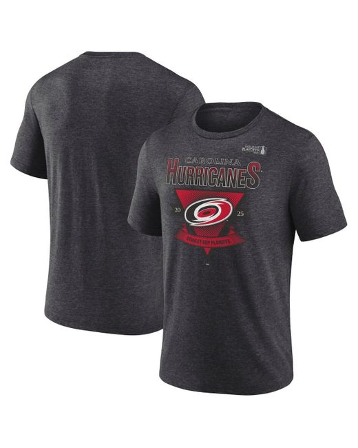 Fanatics Black Carolina Hurricanes 2025 Stanley Cup Playoffs Crossbar Tri-blend T-shirt for men