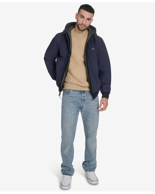 Champion Blue Softshell Bomber Jacket for men