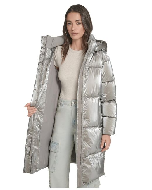 Levi's Gray Regular Long Puffer Jacket
