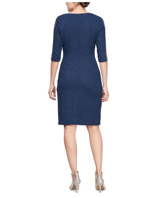 Wool Silk Ruched Sheath Dress