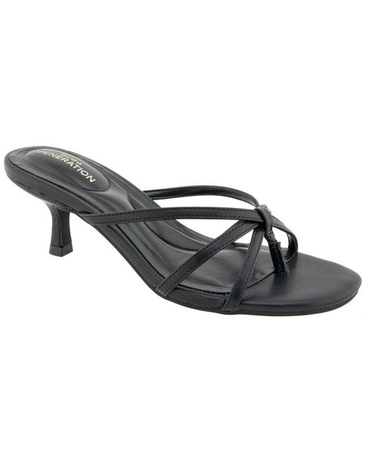 BCBGeneration Black Kitten Heel Sandal