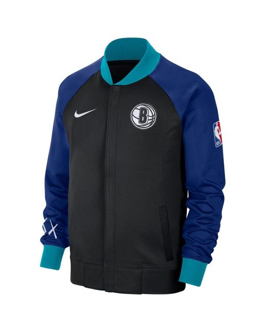 Nike Blue Brooklyn Nets 2023/24 City Edition Authentic Showtime Performance Raglan Full-zip Jacket for men