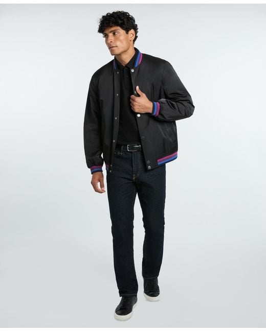Ted Baker Black Sateen Bomber Jacket for men