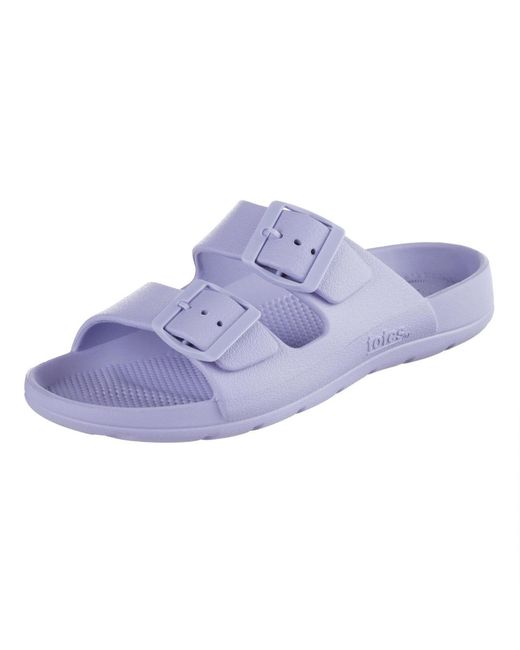 Totes Blue Double Buckle Adjustable Slide