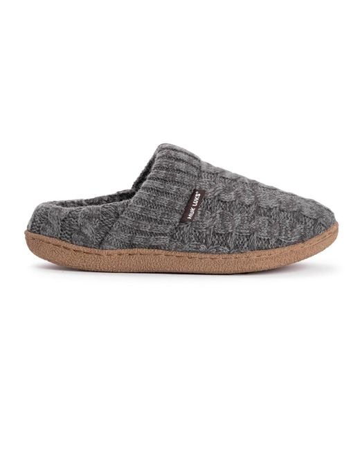 Muk Luks Gray Marcel Slipper for men