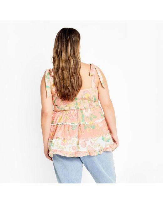 City Chic White Plus Size Cleo Top