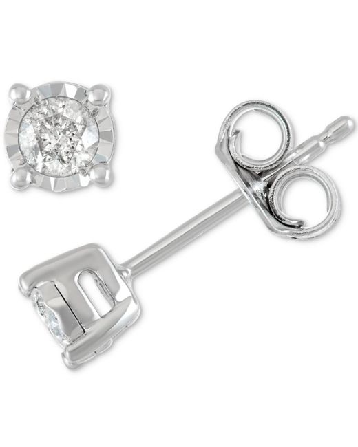 Macy's Metallic Diamond Stud Earrings (1/5 Ct. T.w.