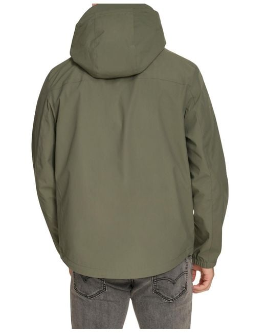 Levi's Green Hooded Rain Jacket for men