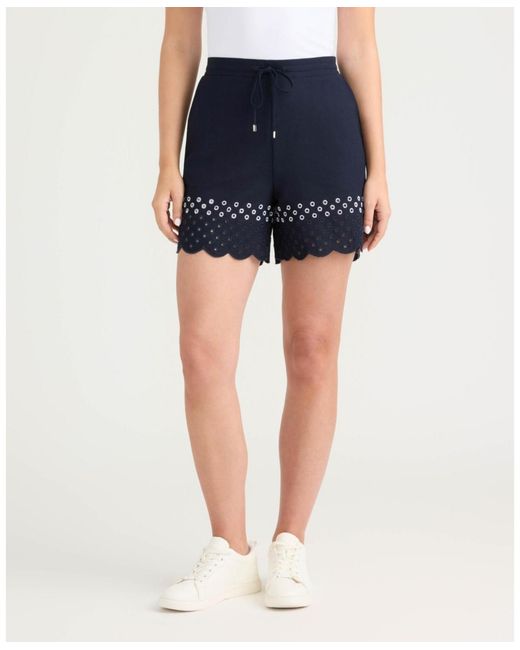 Ellen Tracy Blue Pull-on Short