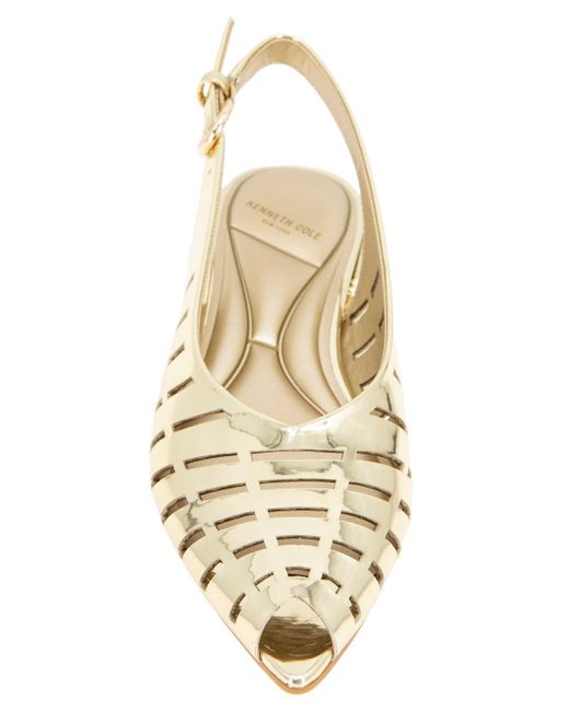 Kenneth Cole Metallic Calabra Slingback Flats