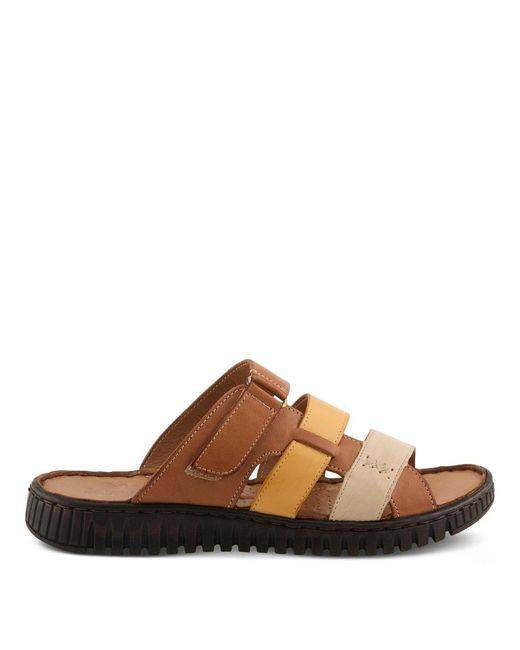 Spring Step Brown Olly Slides