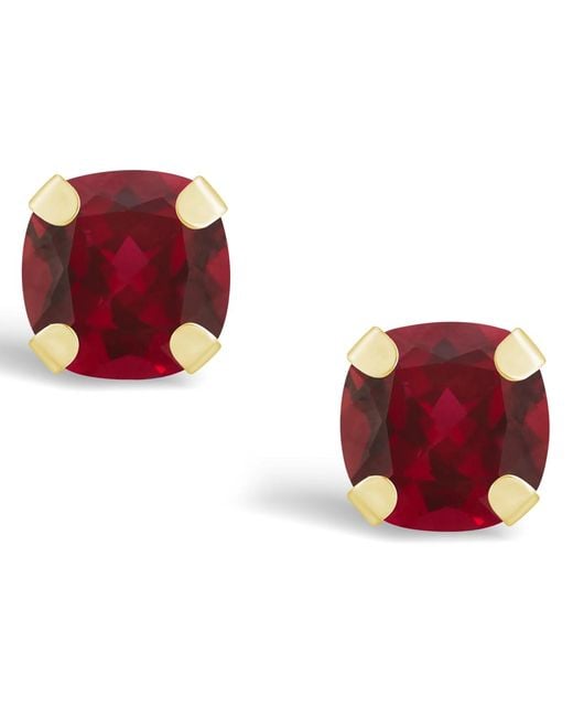 Macy's Red Gemstone Stud Earrings