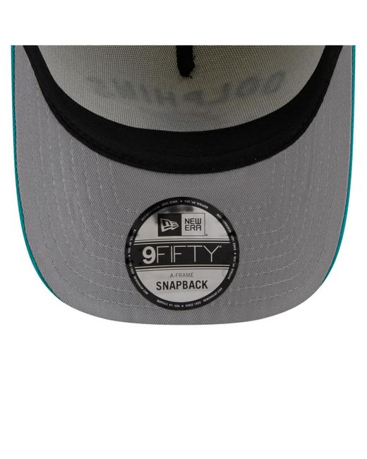 KTZ Blue Cream/aqua Miami Dolphins 2025 Nfl Draft A-frame 9fifty Snapback Hat for men