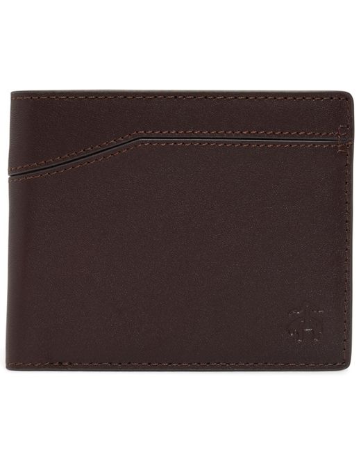 Brooks Brothers Brown Cayman Bi-fold Wallet for men