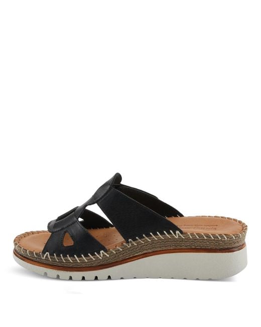 Spring Step Brown Montera Leather Slide