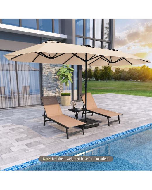Gouun White 15.5 Ft Extra-large Patio Umbrella